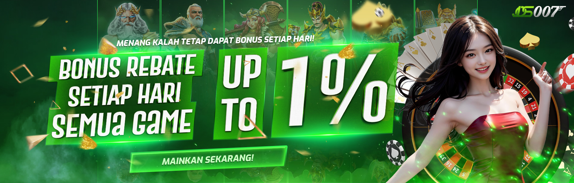 BONUS REBATE HARIAN 1% JOS007